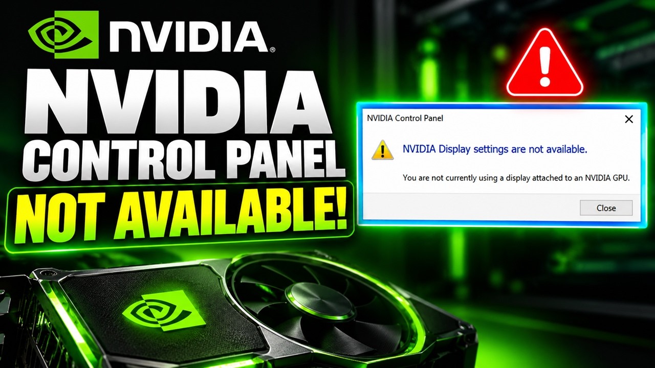How To Fix NVIDIA Control Panel Display Settings Are Not Available in ...