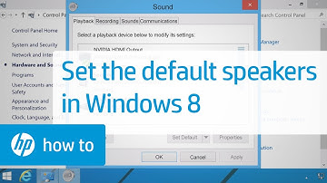 Setting the Default Speakers in Windows 8 | HP Computers | HP