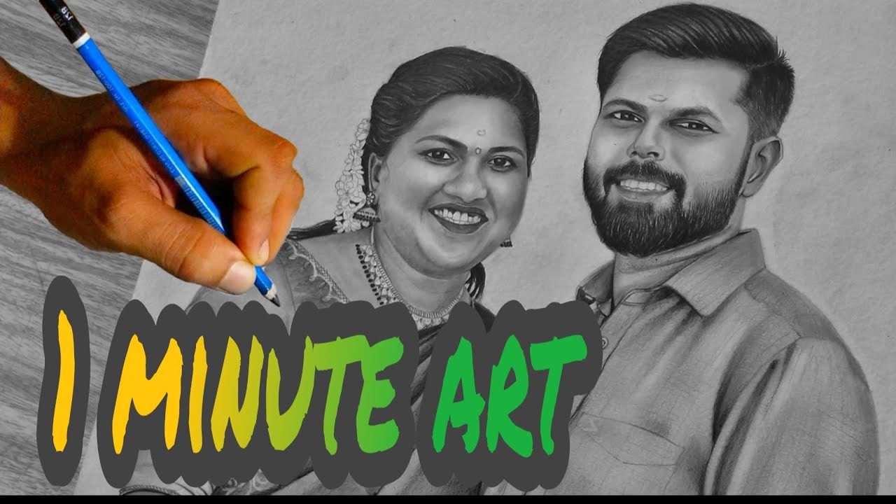 Save the date drawing | speed sketching in 1 minute | timelaps ...