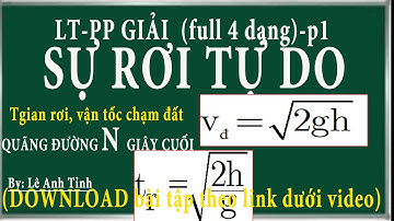 full các dạng bài tập sự rơi tự do, quãng đường rơi được trong giây cuối-p1