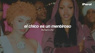 Video thumbnail of "PinkPantheress & Ice Spice - Boy’s a liar Pt. 2 (Español + Lyrics) | video musical"