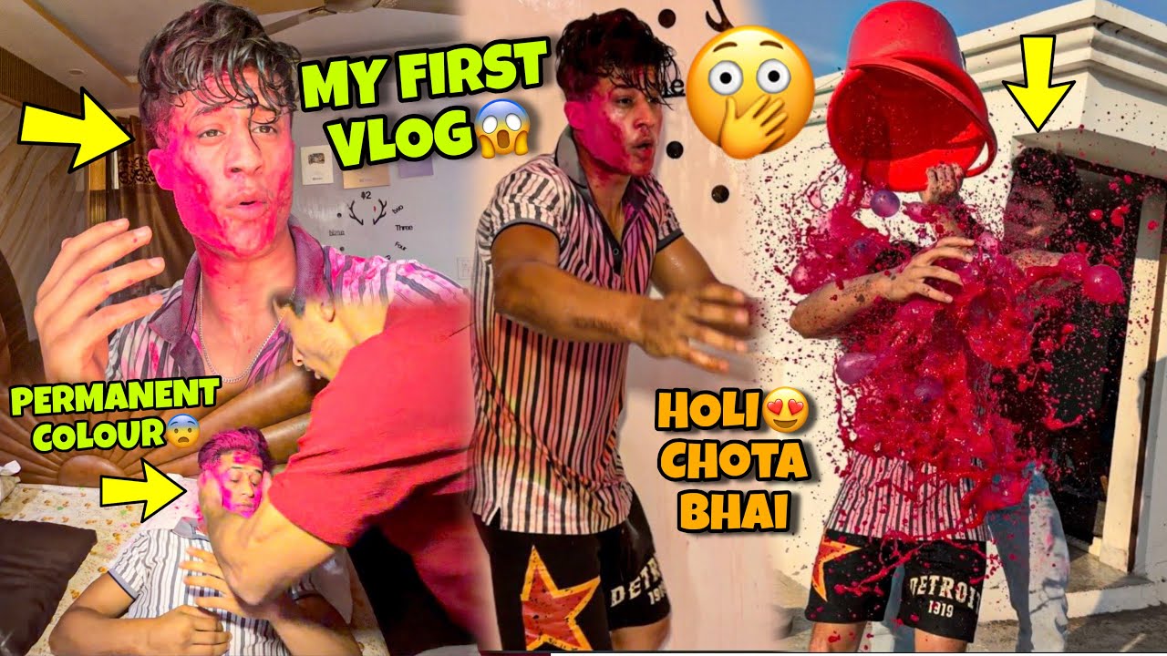 My First Vlog😍 First Holi Celebration with Chota bhai😱 | Holi Celebration 2026