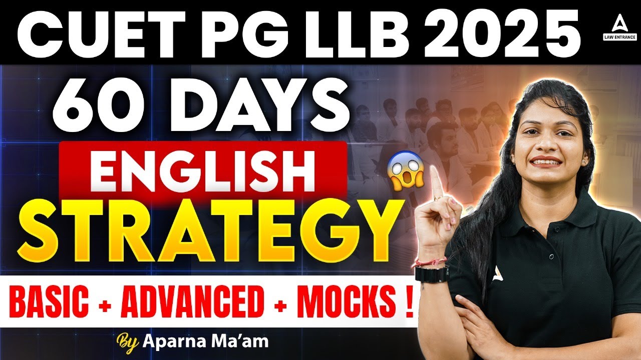 60 Days English Strategy Plan For CUET PG LLB 2025 & MHCET law 2025 ...