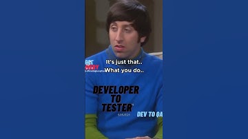 Developer to Tester | Sheldon to Howard | #shorts #softwaredeveloper #codingjokes #testing
