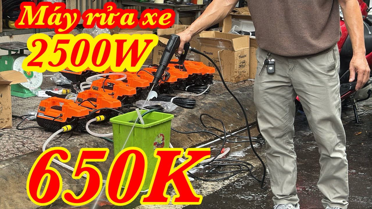 🔴 Sale máy rửa xe 100% dây đồng 2500W giá sập sàn! 
