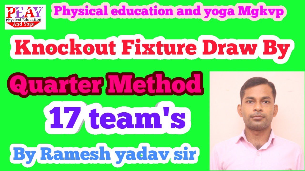 Knockout fixture Draw By Quarter Method | knockout Tournament in quatar method