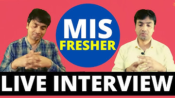 Live Interview of MIS FRESHER | Excel Interview preparation Question Answers Live Conversation