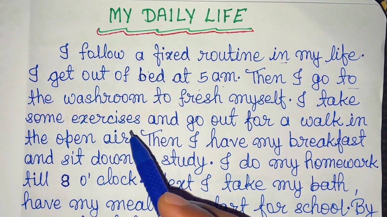 daily life essay paragraph