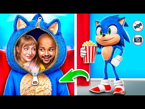 Sonic Palsu atau Asli? Tim Sonic Melawan Penipu! Tantangan Mudah Menyelinap ke Bioskop!