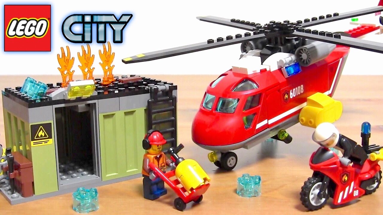 レゴ レゴシティ 消防ヘリコプター 組立レビュー ブロック おもちゃ Lego City Firefight Helicopter Toy 乐高玩具 레고 Youtube