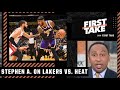 Stephen A. reacts to the Lakers surviving the Heat in OT | First Take