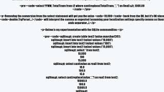Sqlite query not returning expected values ( Values should be <1000 but are not)