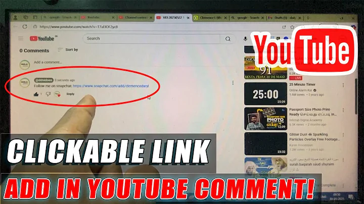 how to add clickable link in youtube comment?