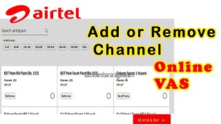 Airtel DTH  - Add or remove channel in 2020 online, channel selection, VAS screenshot 4