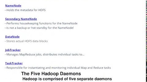 five hadoop daemons