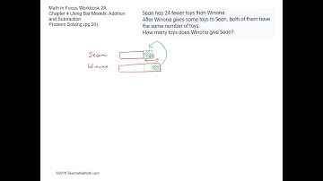 MIF Workbook 2A solutions chapter 4 using bar models addition and subtraction problem solving pg 93