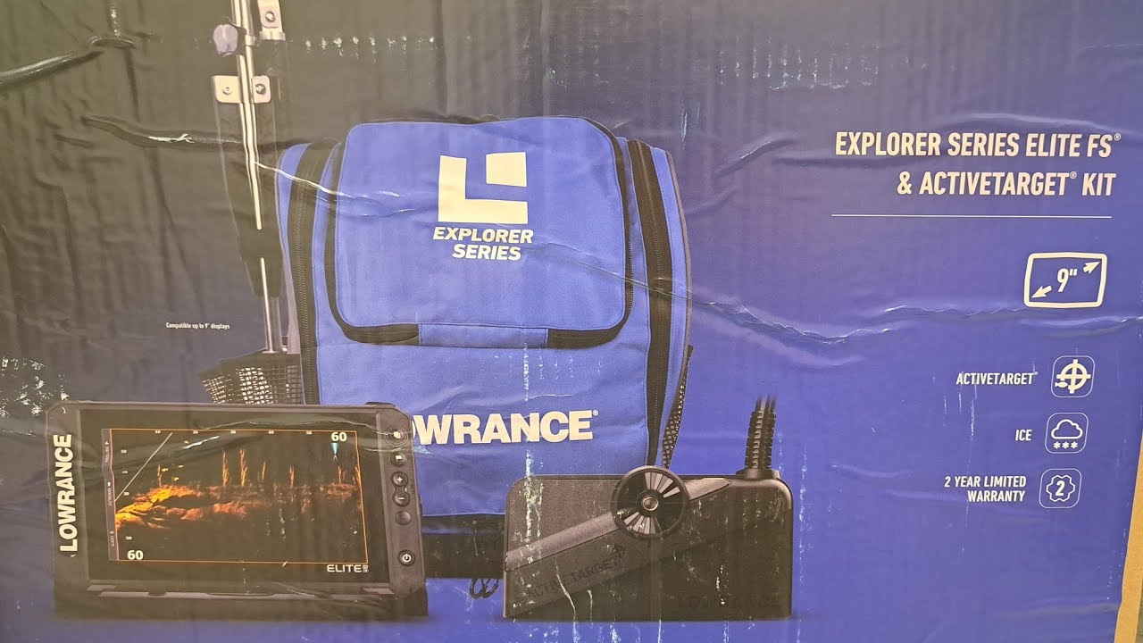 Lowrance Explorer Series Active Target Ice Fishing Bundle Unboxing