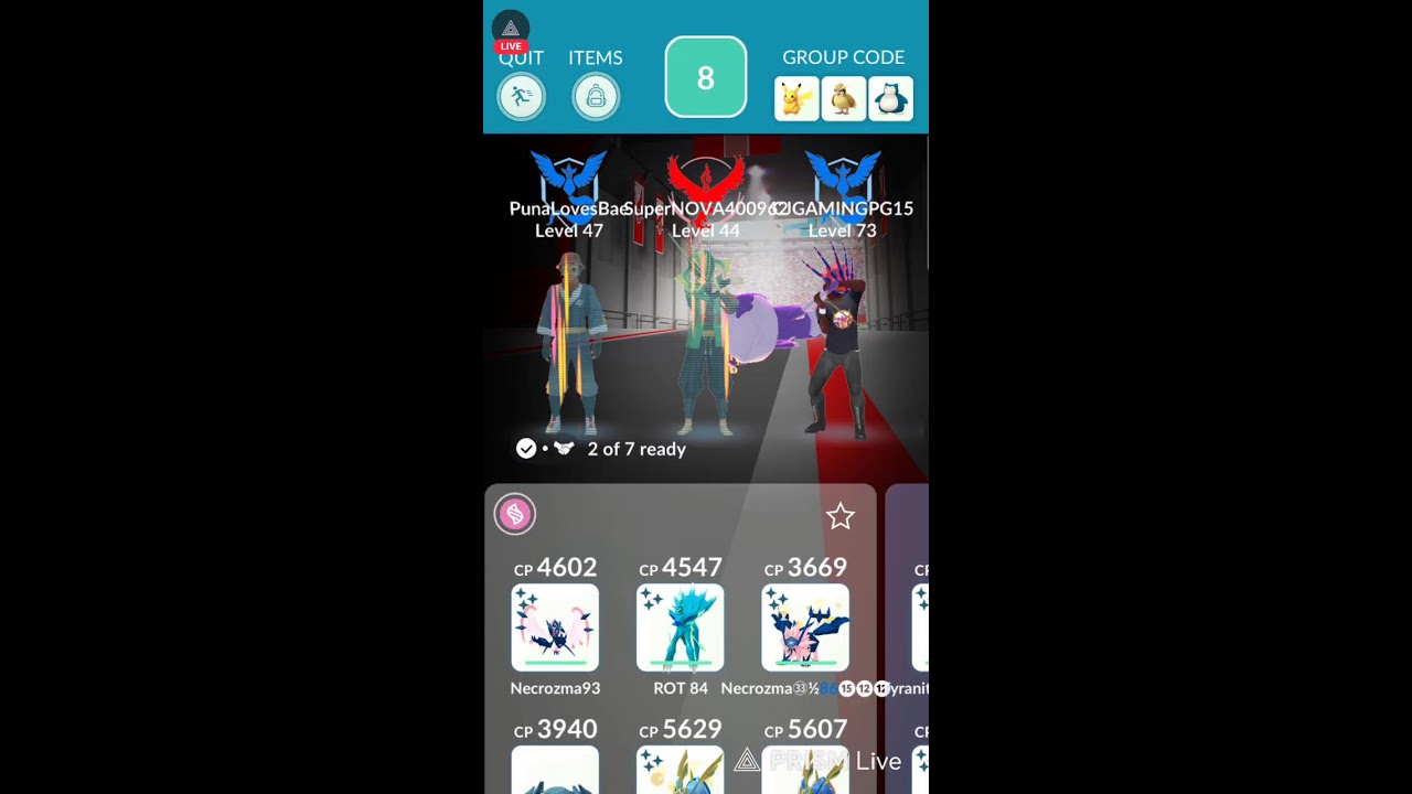 Live streaming of @CJGAMINGPG 🔴 LUNALA & SHADOW REGIGIGAS & MEGA ABSOL Raid Invites