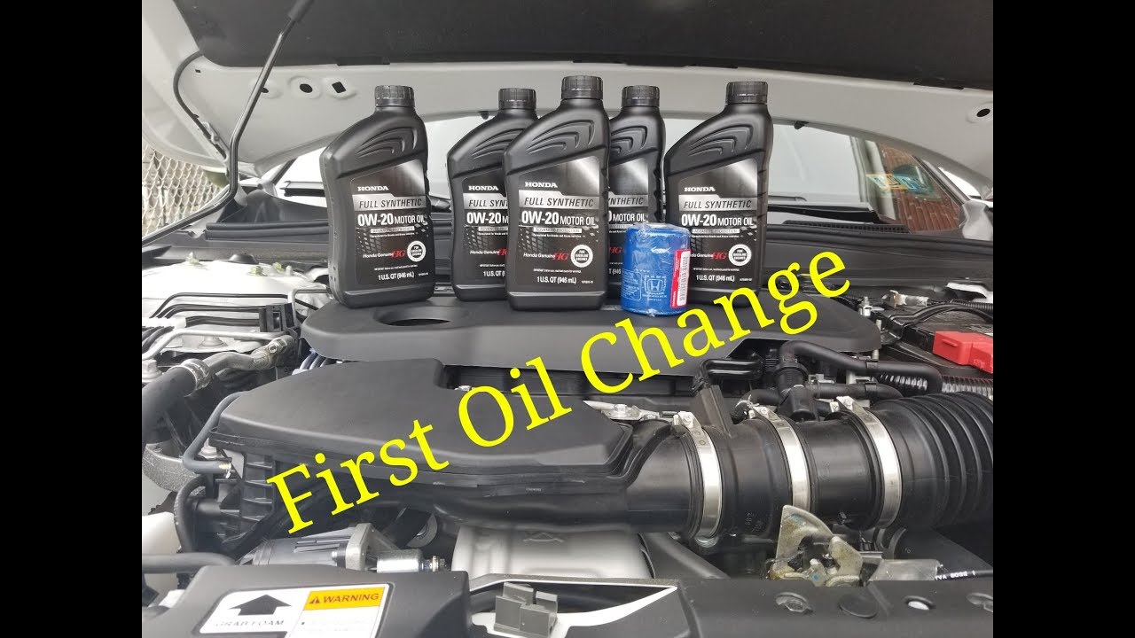 2018 Honda Accord 2.0T First Oil Change - YouTube