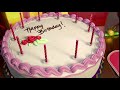 Футаж с Днем рождения: торт со свечами бесплатно скачать