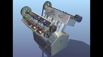V6 Engine Render- Autodesk Inventor Student Version