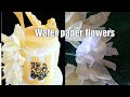 Frying wafer paper flowers