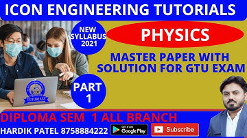 DIPLOMA PHYSICS MASTER PAPER WITH SOLUTION FOR GTU EXAM || DIPLOMA SEM 1 IMP || SEM 1 MECH & CIVIL