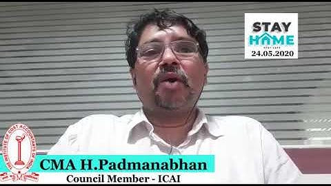 Pappan Bhai Sabkha ICMAI 24.05.2020 Break the Chain