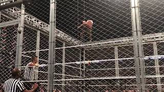 TOMMASO CIAMPA AND ADAM COLE FALL FROM THE TOP OF WAR GAMES CAGE