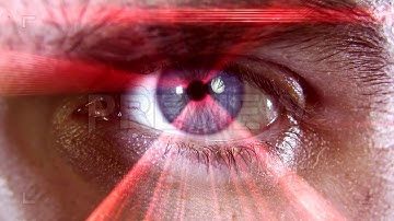 Scanner eye macro plan Motion Graphics