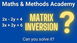 Solution of Simultaneous Linear Equations by Matrix Inversion Method | Matrices