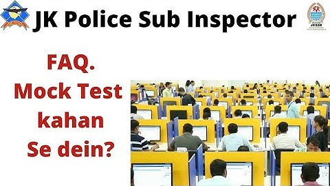 FAQ | Mock Test Kahan se dein | JK Police sub inspector #jkssb #jkpsi
