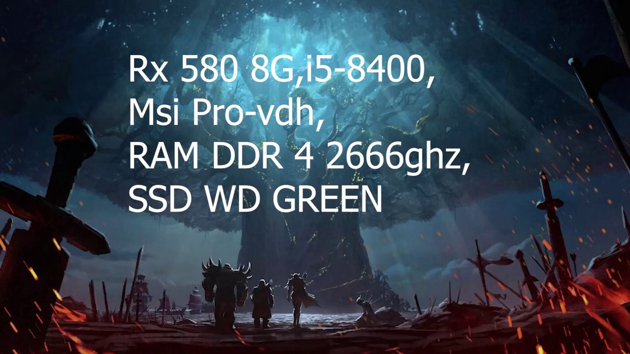 580h World Of WarCraft Very High Settings DX12 | RX 580 8GB | i5 8400