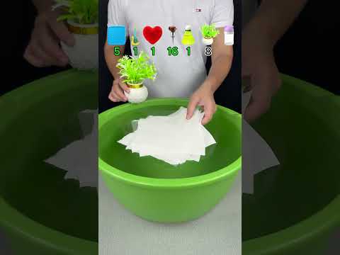 TRY TO GUESS HOW MANY TISSUES PAPER WILL FLOAT? #experiment #satisfying #relaxing #asmr #water
