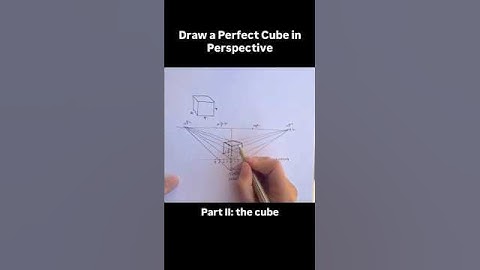 Draw a perfect cube in perspective, part II.