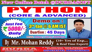 PYTHON (CORE & ADVANCED) Online Training @ DURGASOFT screenshot 4