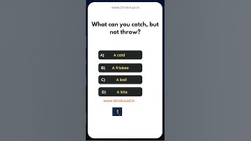 What can you catch, but not throw?   #funny  #viral #trending #riddles #puzzles #reels  #fun #shorts