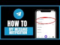 how to disable message notification in private chat on telegram