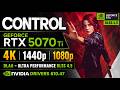 Control | RTX 5070 Ti | 4K, 1440p, 1080p | DLAA - Ultra Performance | DLSS 4.5