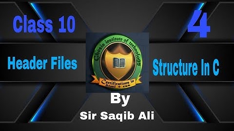 Header file & Structure in C || Class 10 Computer Science New Book || Chapter 1