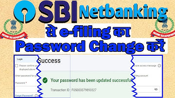 E-filing portal Password reset by SBI Net Banking | Change Password of E filing Portal By SBI Bank