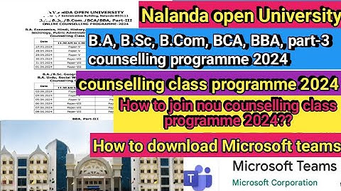Nalanda open University counselling class part-3(2024)B.A/B.SC/B.COM/BCA/BBA PART-3 (2024)