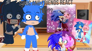 Sonic and friends react to sonamy ft.movie sonic.exe Sonic the Hedgehog movie x gacha club