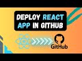 How To Deploy React App From VS Code and Host in Github