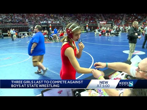Final year girls compete against boys at state wrestling