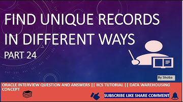 How to find the Unique Records in Oracle SQL? - Oracle SQL Interview Questions