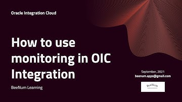 How to use monitoring in OIC integration