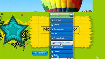 How to  add color change effect on mouseover in Trendy Site Builder 1.1.0?