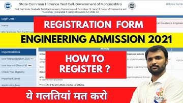 🔥MHT CET 2021 Admission Process | Don