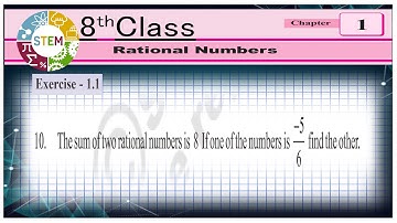 The sum of two rational numbers is  8  If one of the numbers is -5/6 find the other.